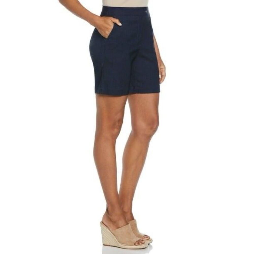 NWT Rafaella 7" High Rise Stretch Shorts Rinse - Size 10 - Picture 3 of 14